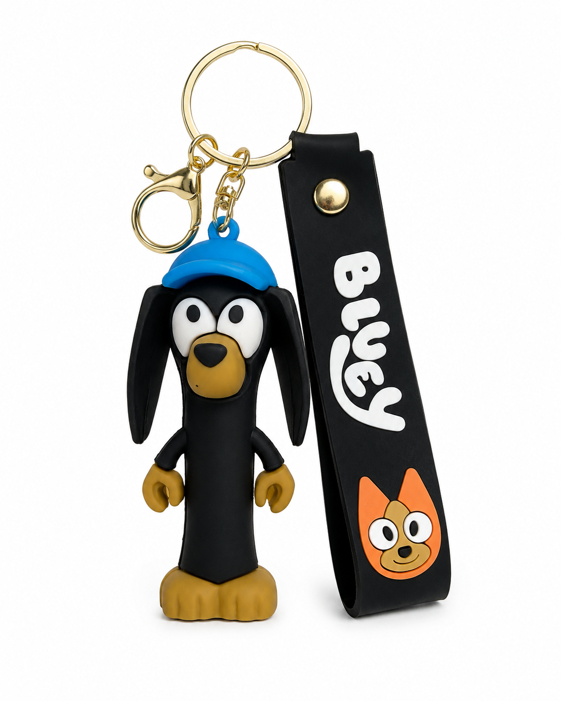 Bluey Character Keychains with Wrist Strap 🐾✨ Cute Cartoon Bag Charm – Choose Your Character