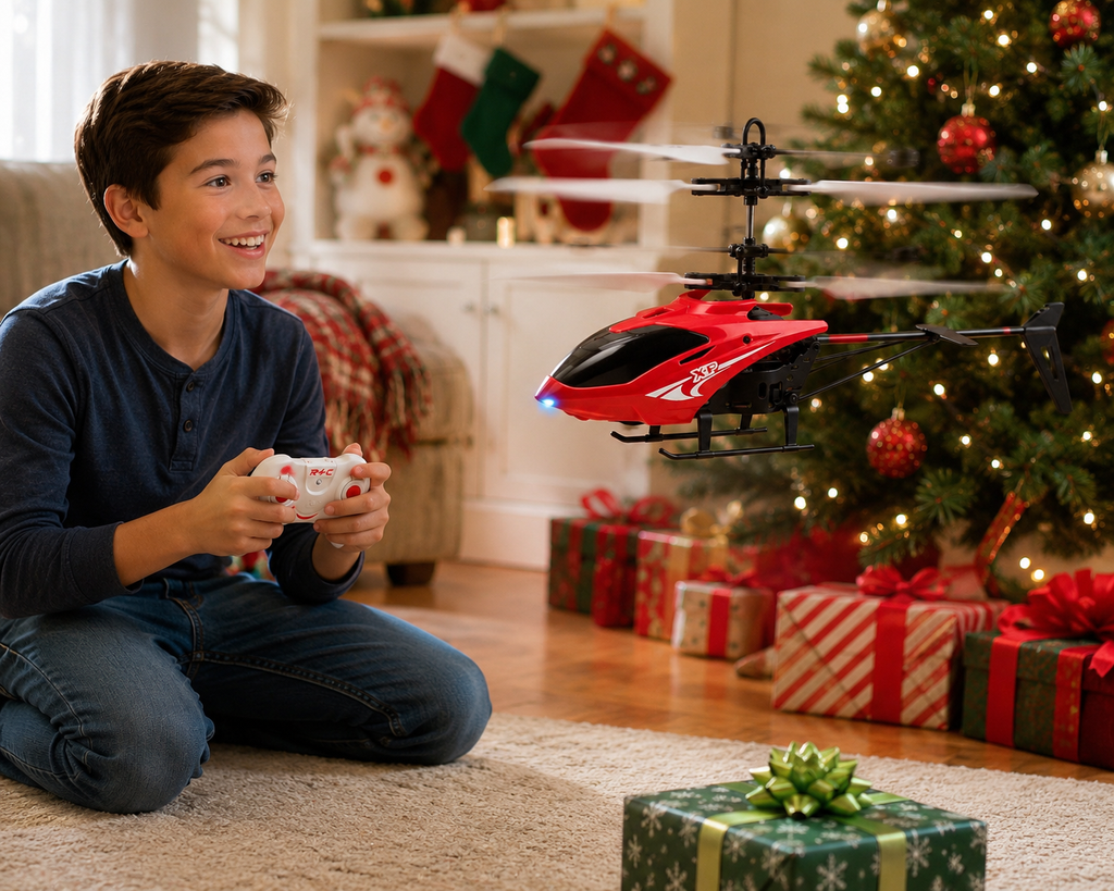Aviator Infrared Remote Control Helicopter with LED Light | USB Rechargeable Indoor Flying Toy