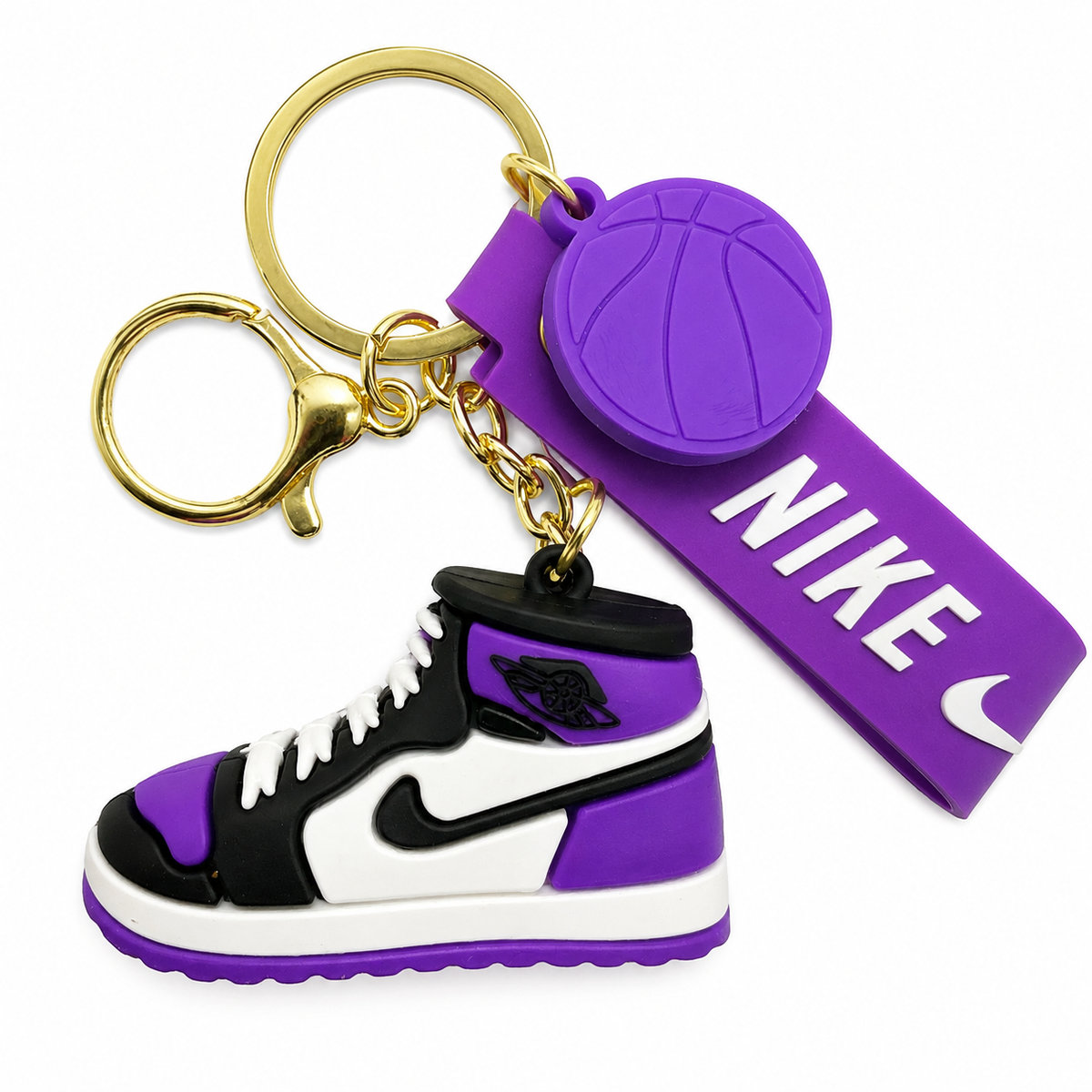 Nike-Style High-Top Sneaker Basketball Keychain & Bag Charm – Multiple Colors