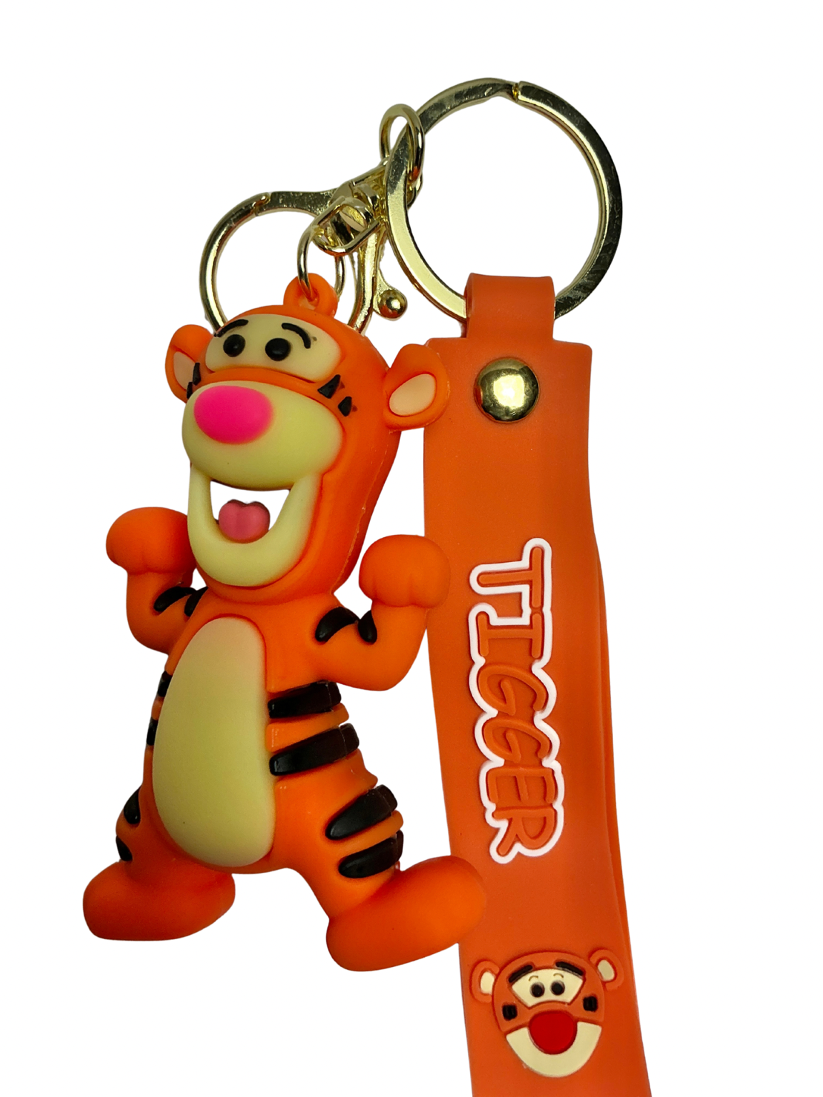 Winnie the Pooh & Friends-Inspired Character Keychains with Wrist Strap and Clasp
