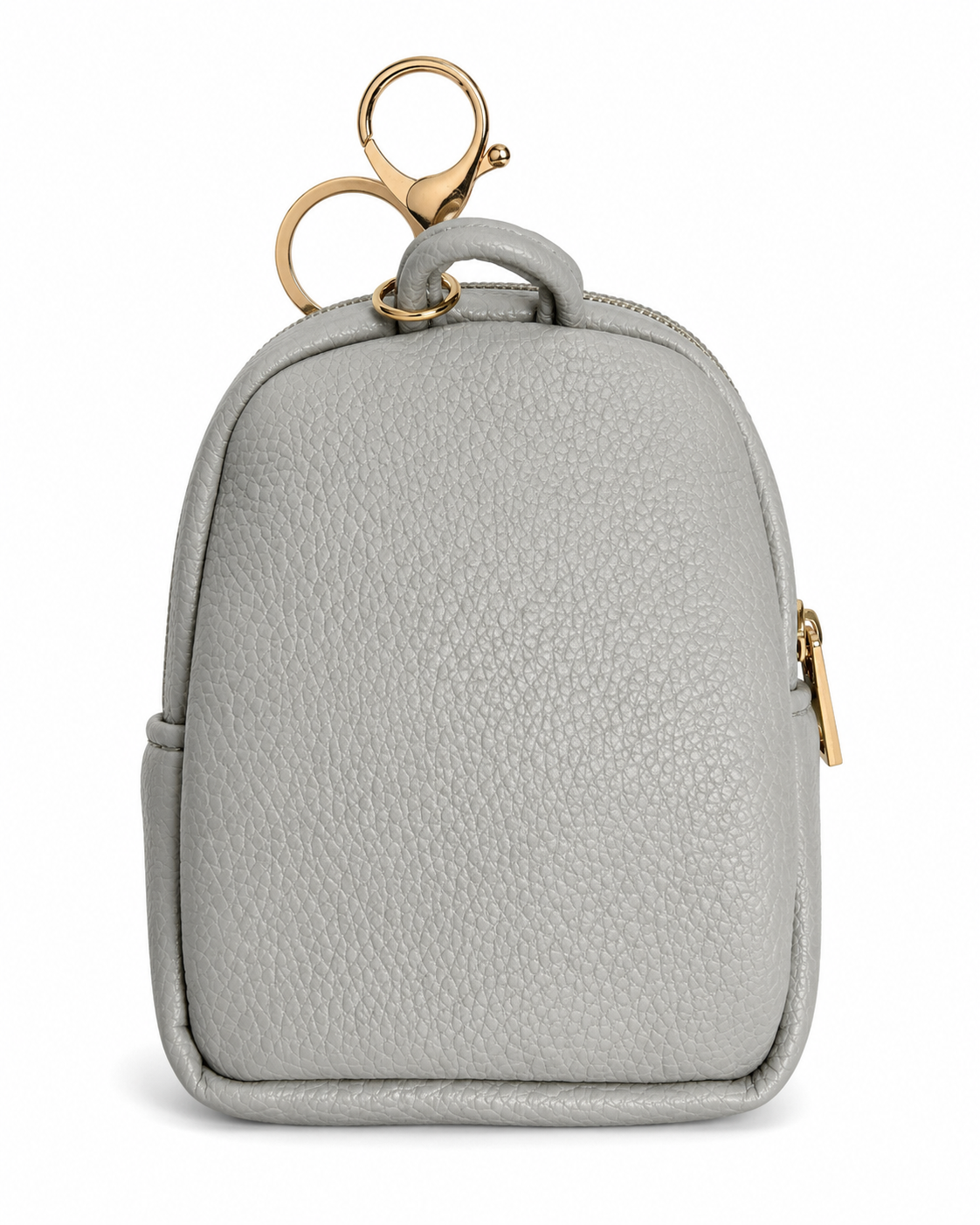 Mini Quilted Backpack Coin Purse Keychain – Faux Leather Bag Charm