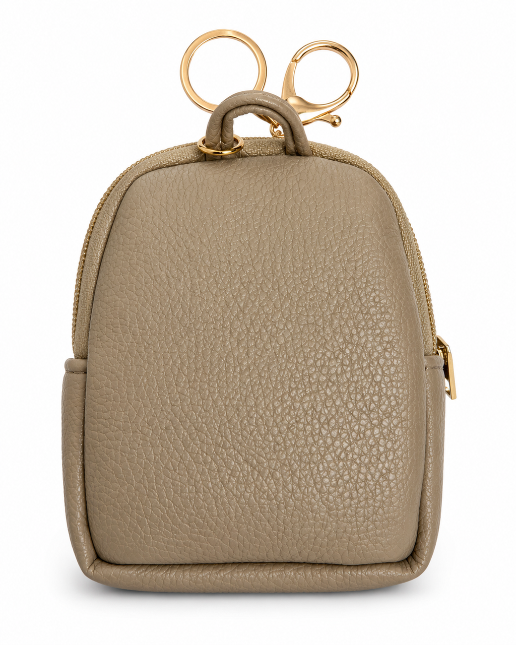 Mini Quilted Backpack Coin Purse Keychain – Faux Leather Bag Charm