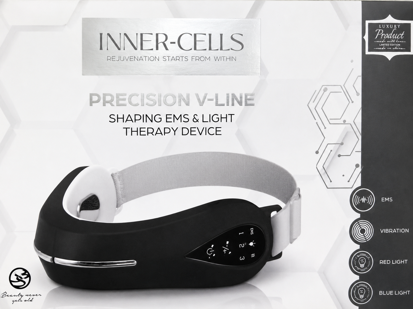 Inner-Cells Precision V-Line EMS & LED Light Therapy Facial Sculpting Device