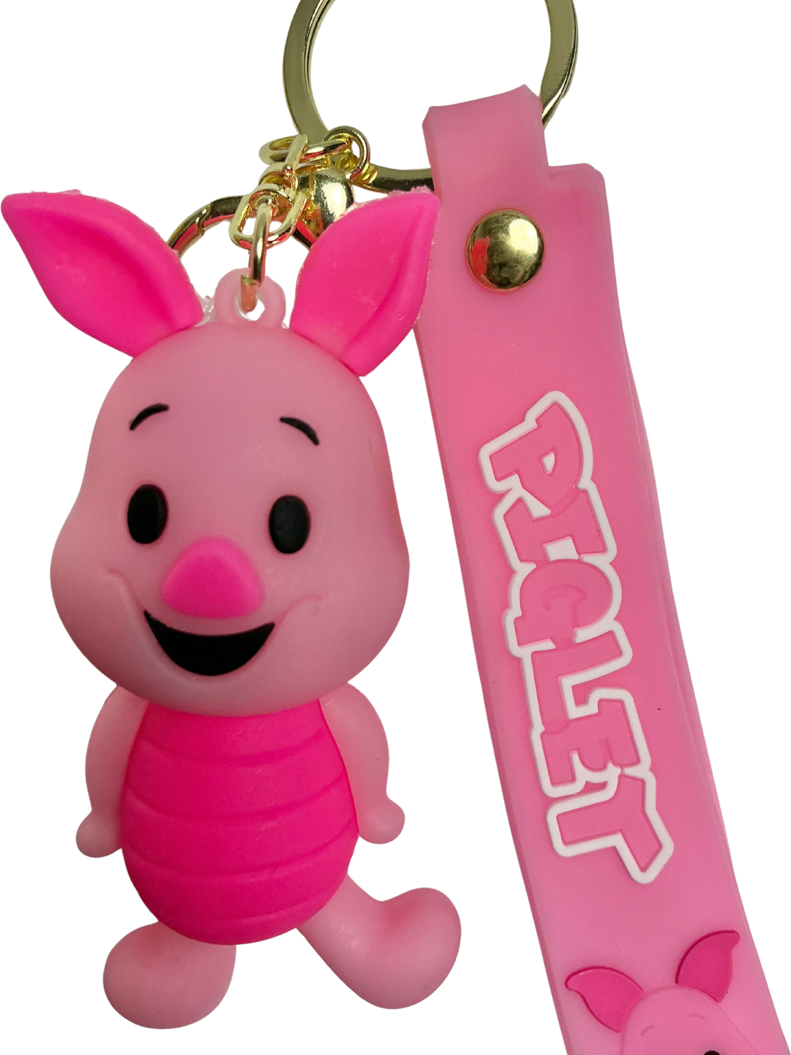 Winnie the Pooh & Friends-Inspired Character Keychains with Wrist Strap and Clasp