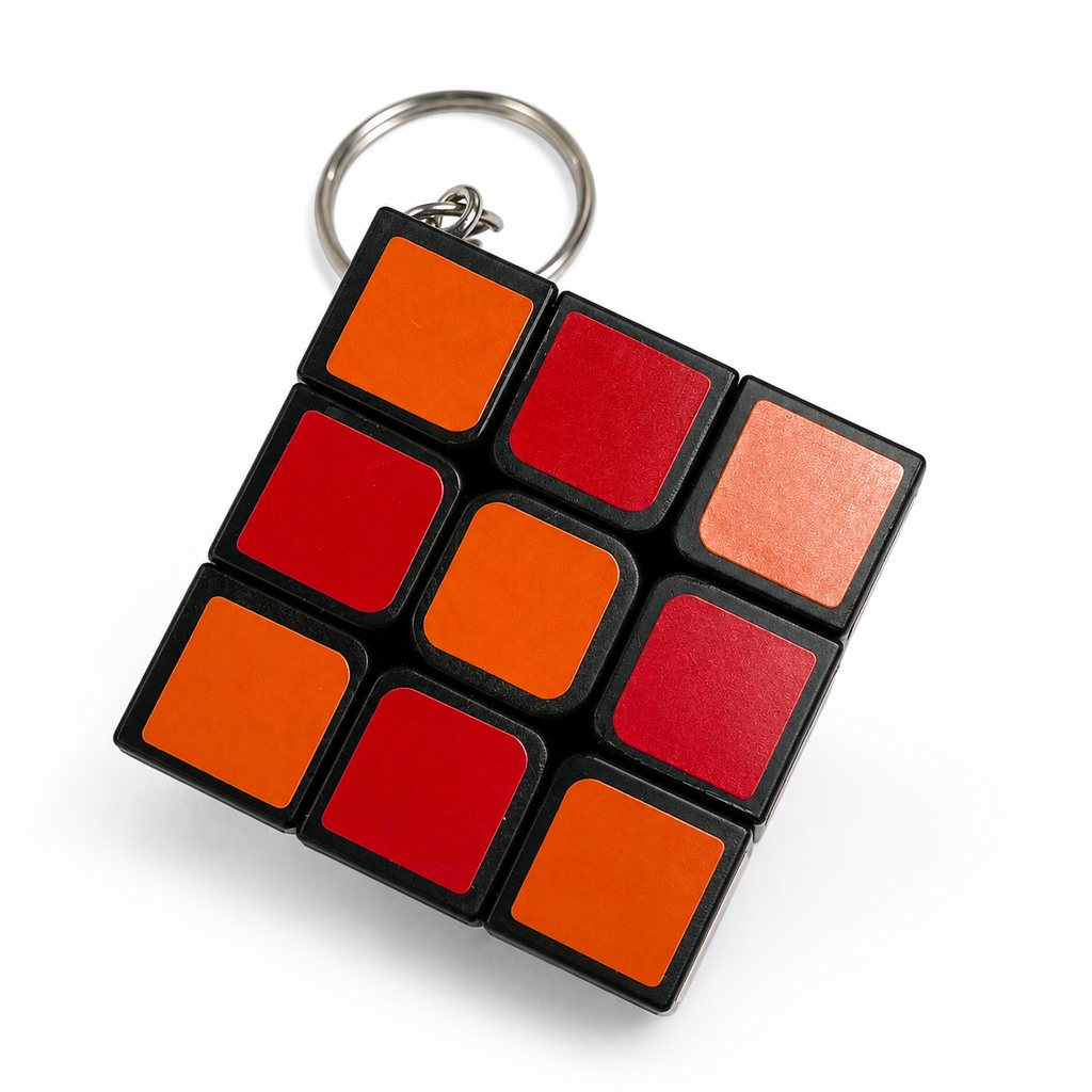 Mini 3×3 Puzzle Cube Keychain – Colorful Portable Brain Teaser
