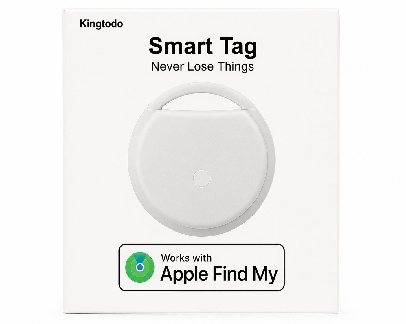 Kingtodo Smart Tag Bluetooth Tracker for Apple Find My | Item Locator for Keys, Wallet, Bags & Luggage