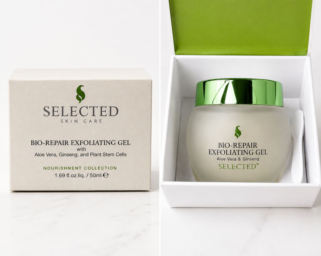 Selected Skin Care Bio-Repair Exfoliating Gel with Aloe Vera, Ginseng & Plant Stem Cells