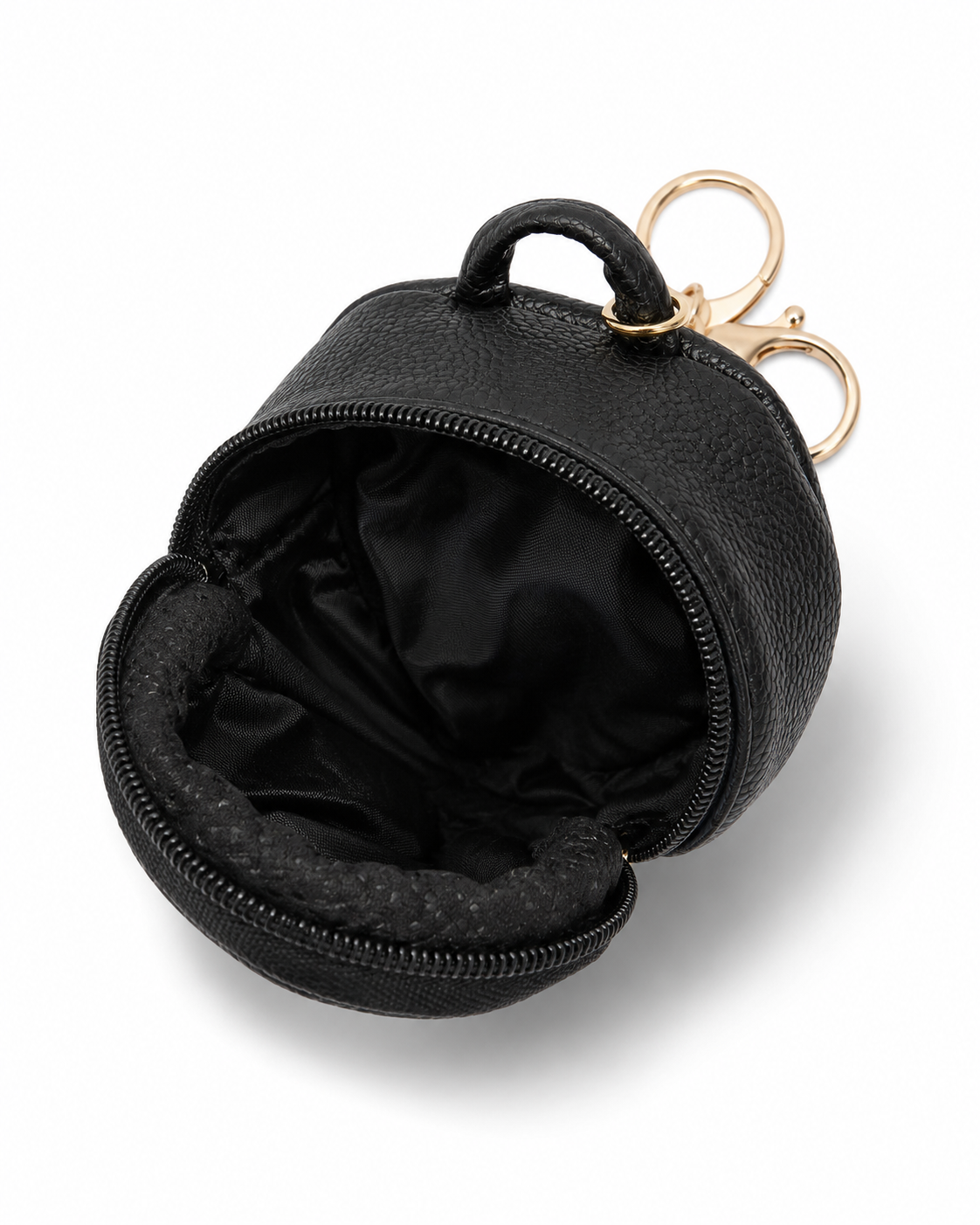 Mini Quilted Backpack Coin Purse Keychain – Faux Leather Bag Charm