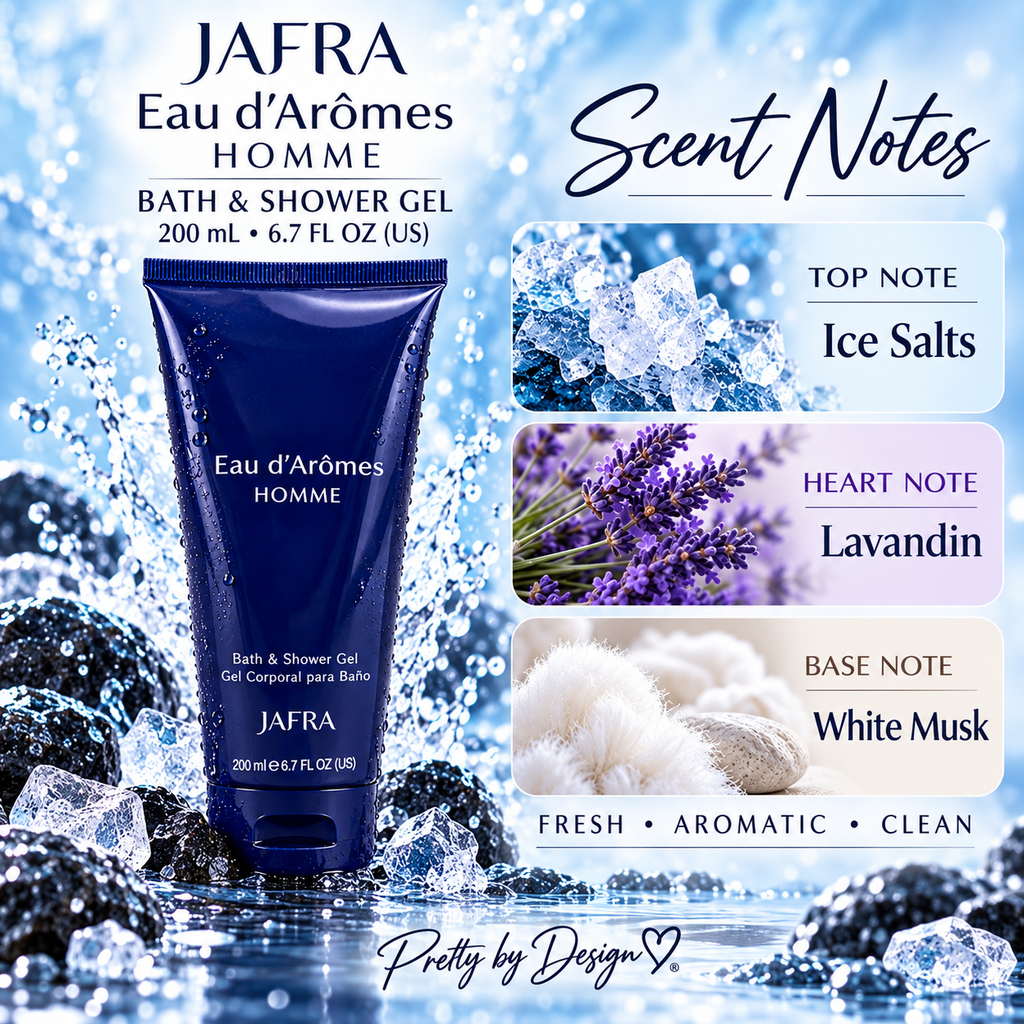💙 JAFRA Eau d’Arômes Homme Bath & Shower Gel 6.7 oz | Men’s Fragranced Body Wash