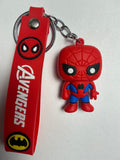 Spider-Man Figure Keychain with Red Avengers Wrist Strap