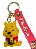 Winnie the Pooh & Friends-Inspired Character Keychains with Wrist Strap and Clasp