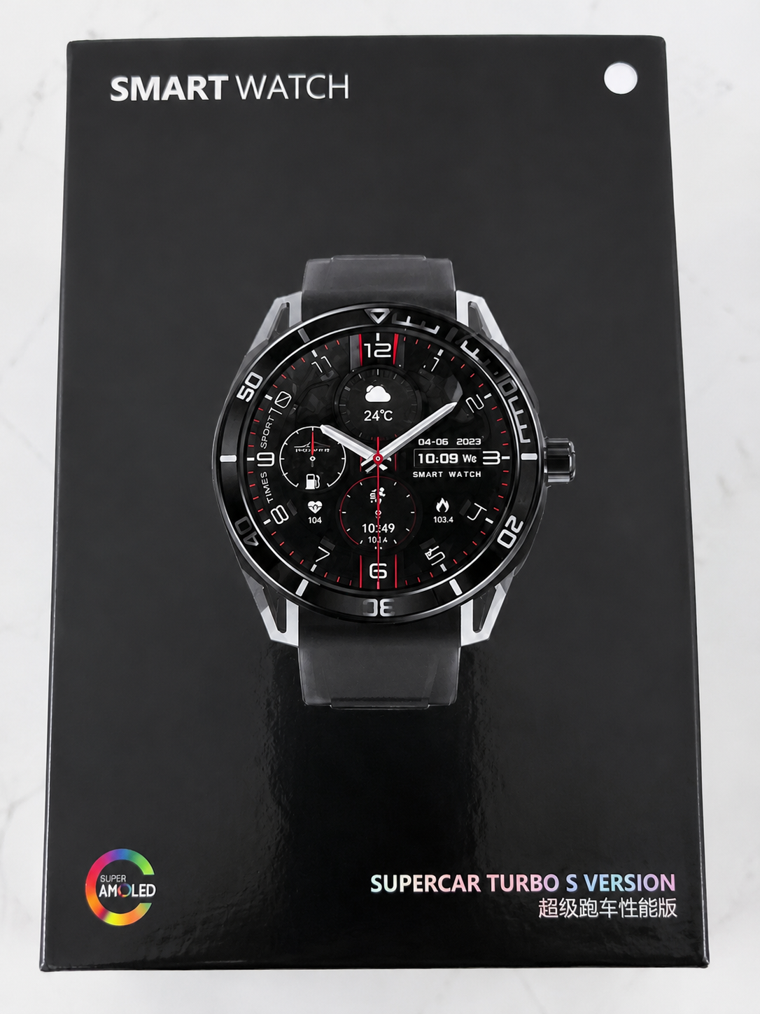 Smart Watch – Supercar Turbo S Version Bluetooth Smartwatch with AMOLED Display