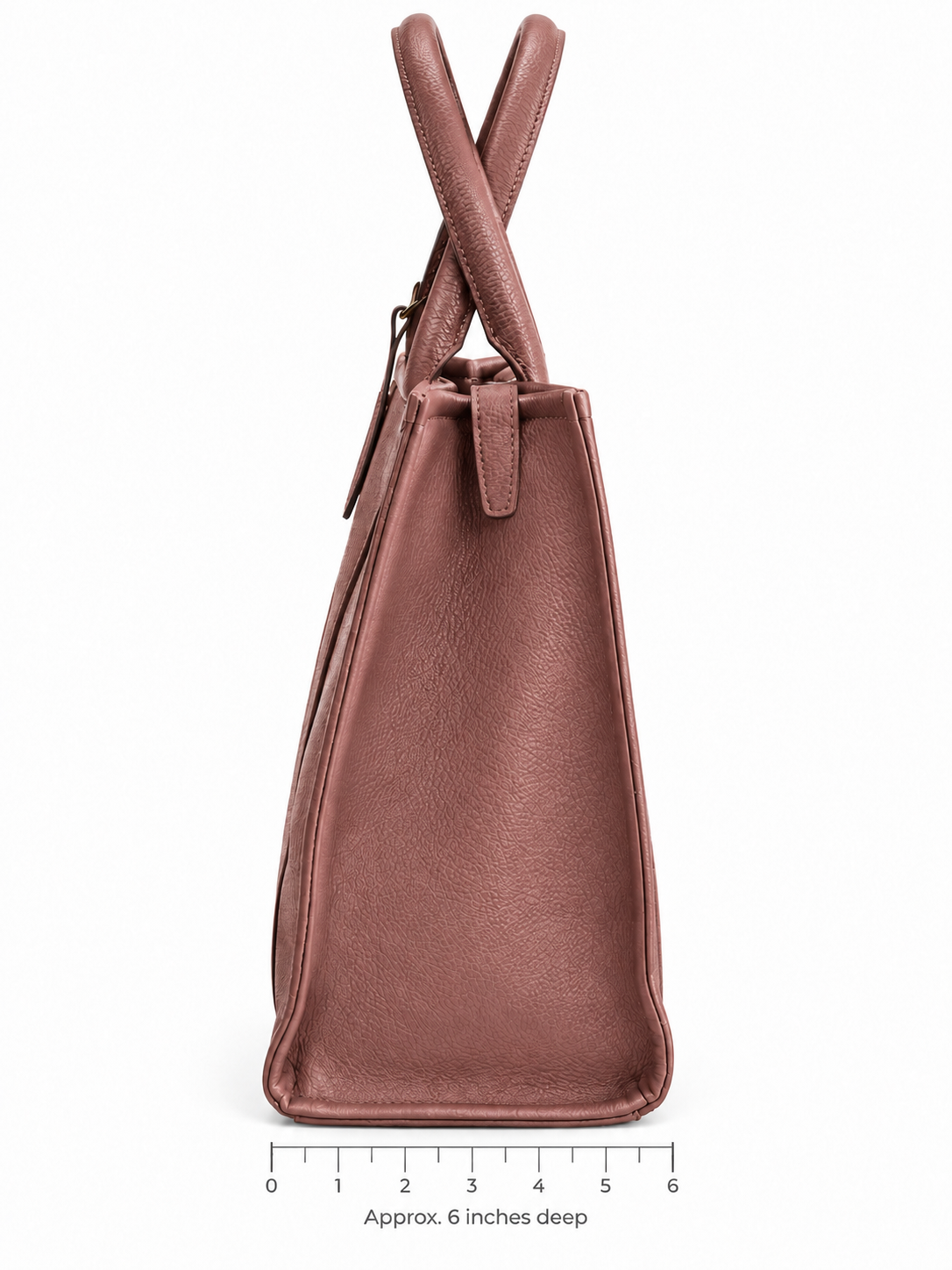 Emperia Dusty Rose “The Tote Bag” Pebbled Vegan Leather Crossbody Handbag NWT