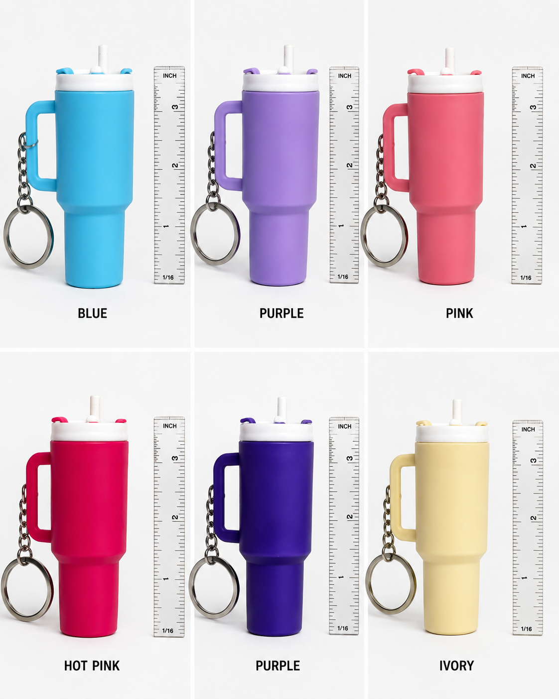 Mini Tumbler Cup Keychain with Removable Lid – Choose Your Color