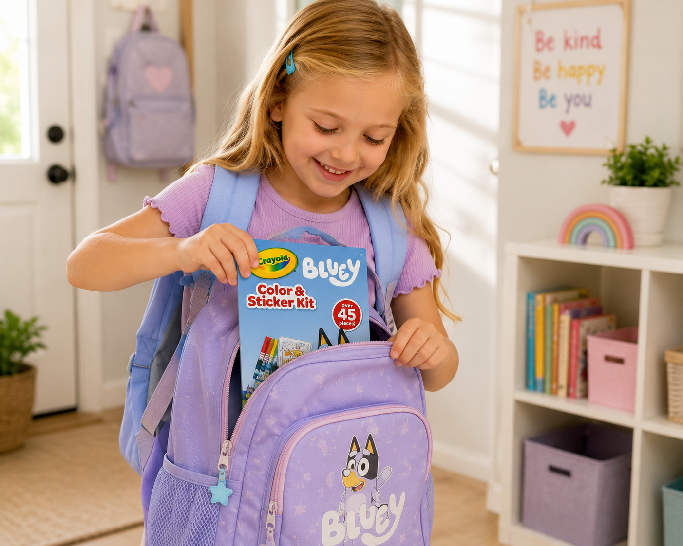 Crayola Bluey Color & Sticker Kit with 26 Washable Markers, Coloring Pages & Stickers | New