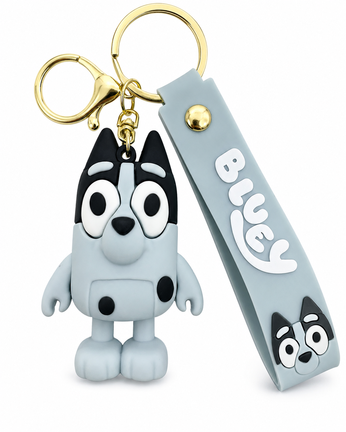 Bluey Character Keychains with Wrist Strap 🐾✨ Cute Cartoon Bag Charm – Choose Your Character