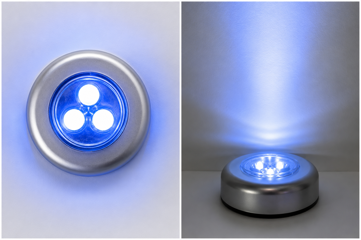LED Puck Lights – Battery Operated Stick-On Cabinet & Closet Lights | Push On/Off | 5, 10 & 20 Pack
