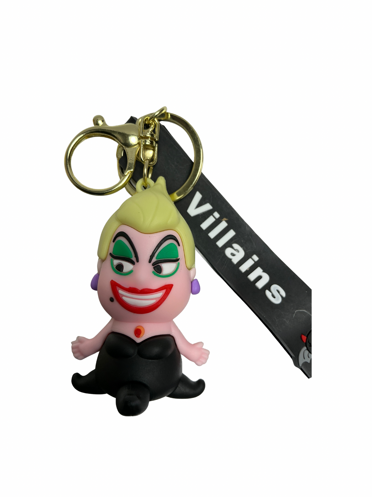 Disney Villains 3D Character Keychains with Wrist Strap – Choose Your Villain