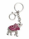 Rhinestone Elephant Keychain & Purse Charm – Trunk Up