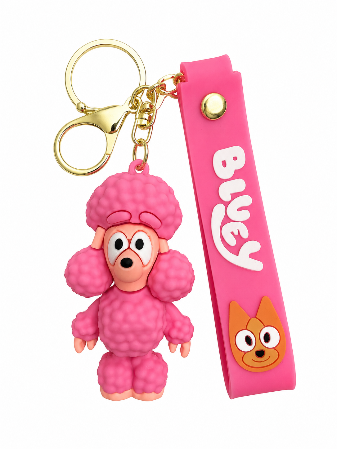 Bluey Character Keychains with Wrist Strap 🐾✨ Cute Cartoon Bag Charm – Choose Your Character