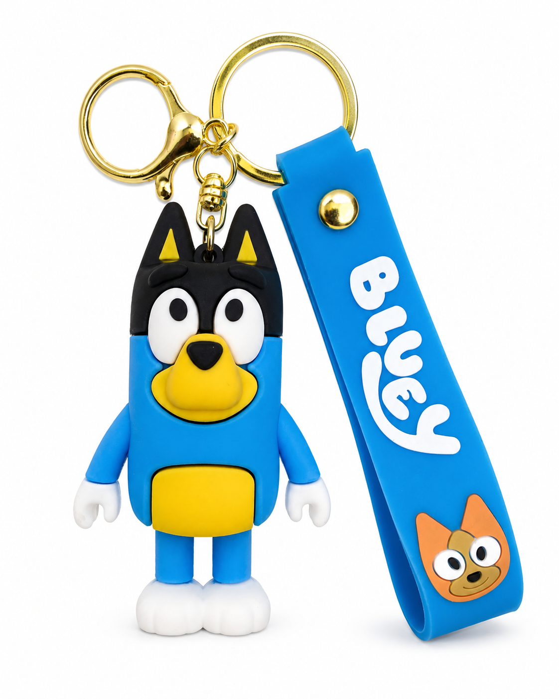 Bluey Character Keychains with Wrist Strap 🐾✨ Cute Cartoon Bag Charm – Choose Your Character