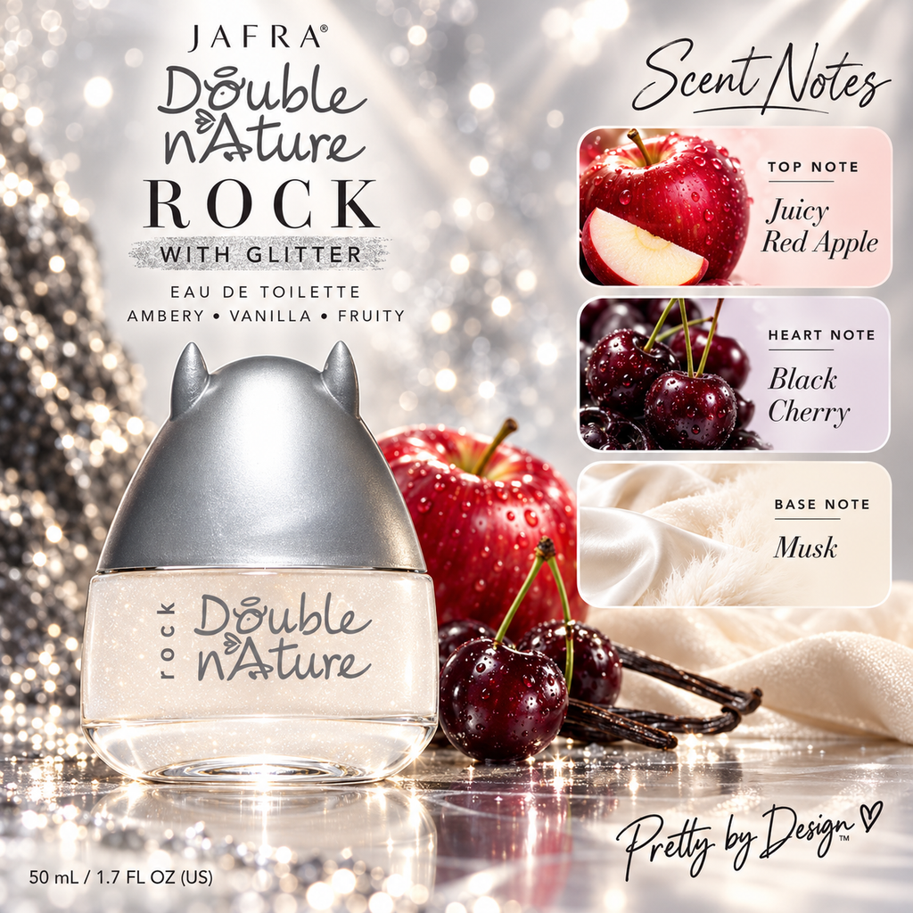 JAFRA Double Nature Rock Eau de Toilette with Glitter, 1.7 fl oz / 50 mL Perfume