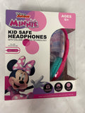 Disney Junior Minnie Kid Safe Headphones with Volume Limiting Technology | Wired Kids Headphones with Microphone