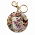 NWT Floral Butterfly Rhinestone 2-Sided Compact Mirror Keychain – Choose Design