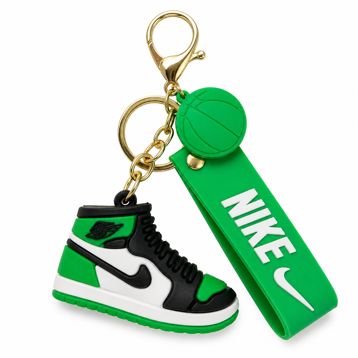Nike-Style High-Top Sneaker Basketball Keychain & Bag Charm – Multiple Colors