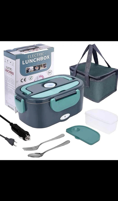 60W Electric Heated Lunch Box for Car & Home with Insulated Carry Bag