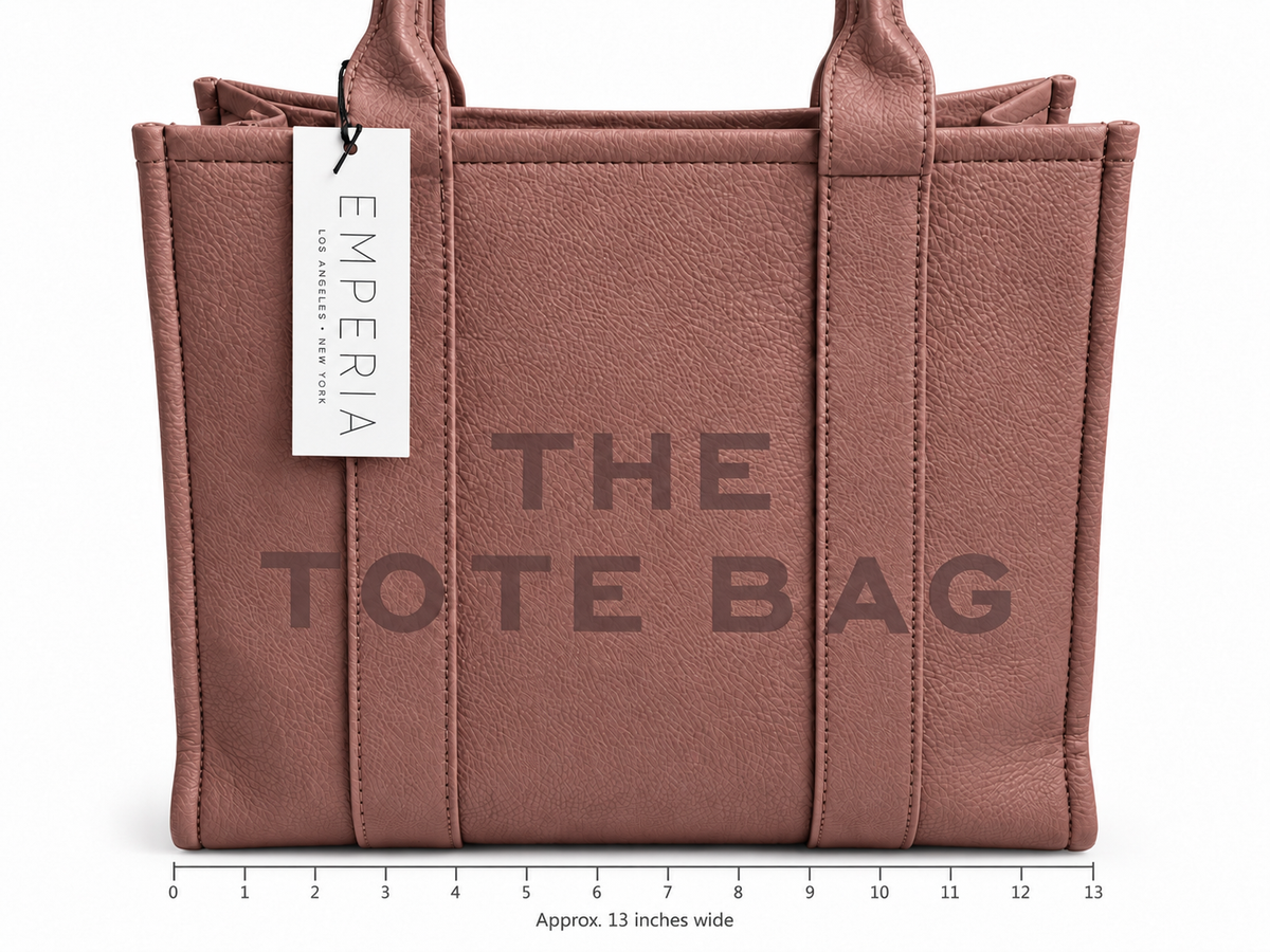 Emperia Dusty Rose “The Tote Bag” Pebbled Vegan Leather Crossbody Handbag NWT