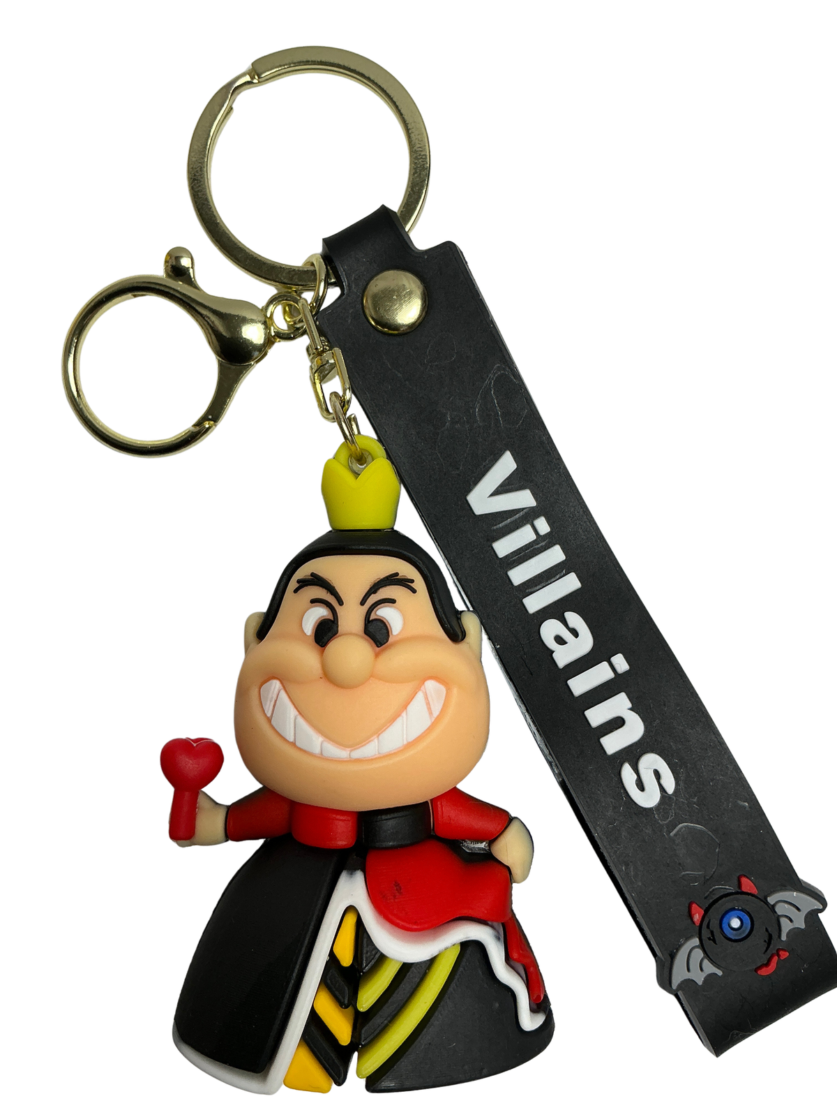 Disney Villains 3D Character Keychains with Wrist Strap – Choose Your Villain