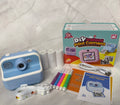 DIY Instant Print Camera for Kids | Blue | Thermal Printing Camera with 3 Paper Rolls, Markers & USB Cable | Ages 3+