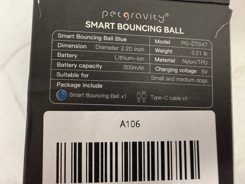Petgravity Smart Interactive Bouncing Ball for Cats & Small Dogs | USB Rechargeable Motion-Activated Toy