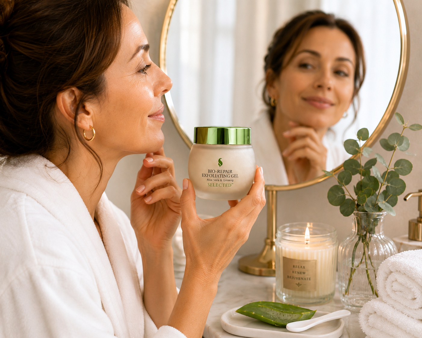 Selected Skin Care Bio-Repair Exfoliating Gel with Aloe Vera, Ginseng & Plant Stem Cells