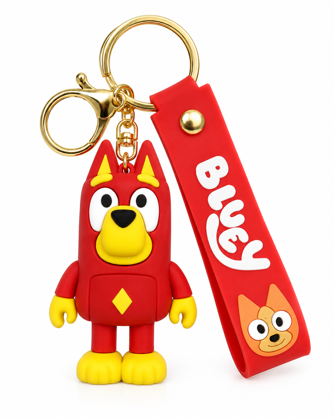 Bluey Character Keychains with Wrist Strap 🐾✨ Cute Cartoon Bag Charm – Choose Your Character