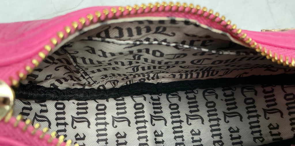 Juicy Couture Pink Rhinestone Logo Crossbody Shoulder Bag Heart Charm NWT